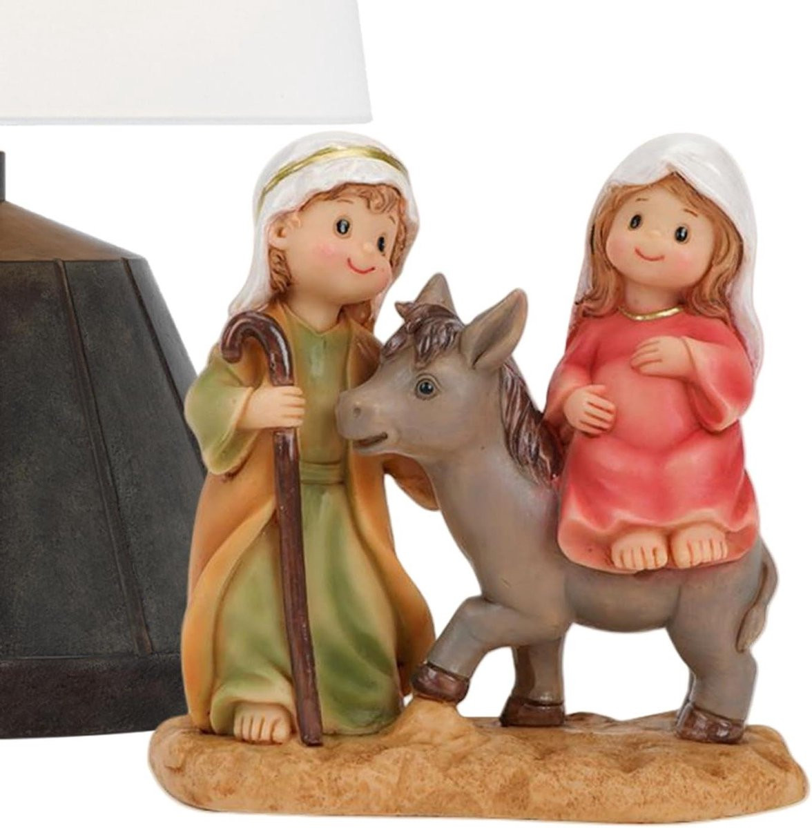 Heilige Familie Beeldje in Cartoon Stijl - Multicolor - Lengte: 115 cm
