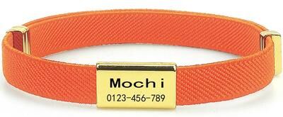 Uplifted Finds Scratch Resistant Engraved ID Cat Collar orange And Tag