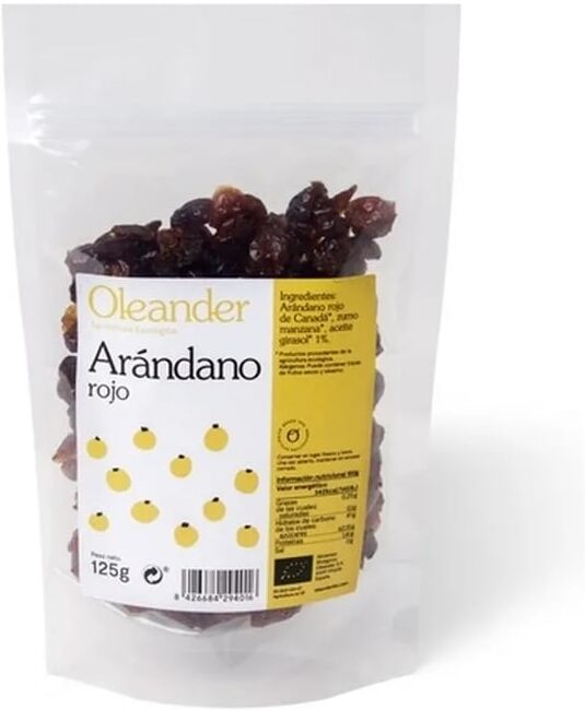 Oleander Mirtilo Vermelho Desidratado Sem Glúten Bio 125g