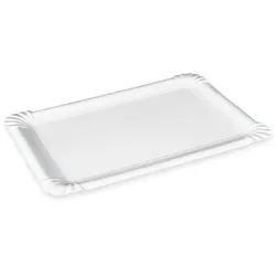 Pappteller (FSC Recycled) weiß 16 x 23 cm