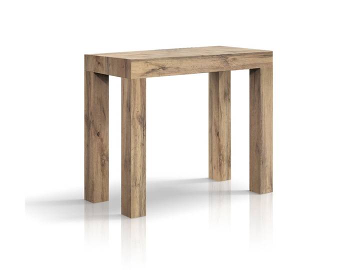 Table console à rallonge effet chêne 90×45 cm - 90×300