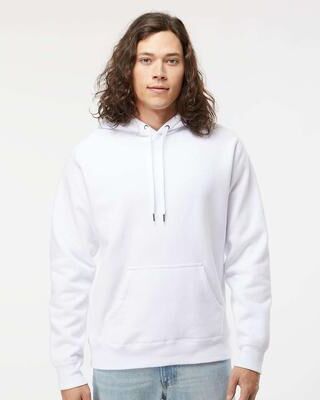 Independent Trading Co. IND5000P Legend Premium Heavyweight Cross-Grain Hooded Sweatshirt in White size XS   Cotton/Polyester Blend