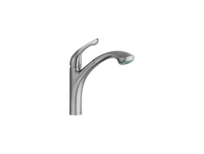 Hansgrohe Allegro E Ausziehbare Küchenarmatur, Stahloptik, Medium