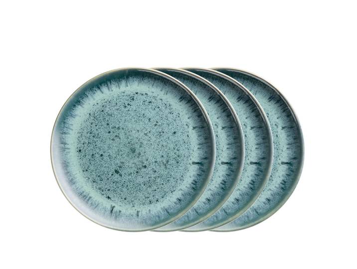 Mäser Speisetellerset Carellia, Blau, Keramik, 4-teilig, rund, 2.5 cm, Made in Europe, Essen & Trinken, Geschirr, Teller, Speiseteller