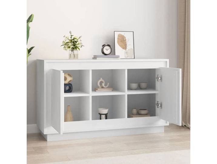 (Blanc) Buffet bahut - Buffet Enfilade blanc 102x3 - MODERNE Buffet blanc 102x35x60 cm bois d'ingénierie 17908