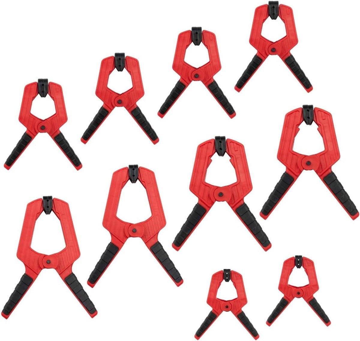 Veerklem Set Zwart - Assortiment Klemmen van Versterkt Nylon voor het Spannen van Werkstukken - 2 tot 4 inch