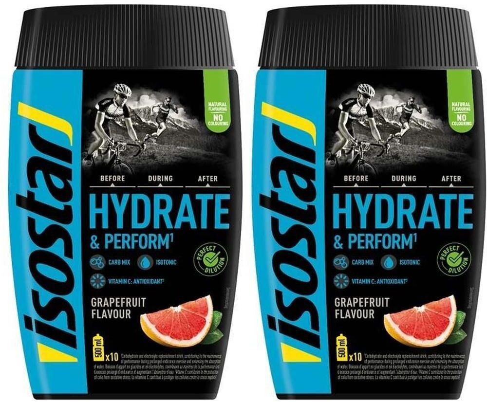 Isostar Hydrate & Perform Powder Grapefruits 2x 2x400 g Pulver