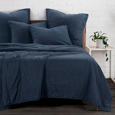 HiEnd Accents Stonewashed Cotton Canvas Quilted Vintage Chic 3 Piece Coverlet Set