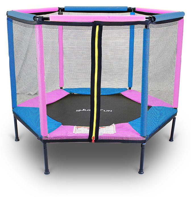 Kinder-Trampoline - 140 cm - Mit Sicherheitsnetz - Spielzeug für den Außenbereich - Rosa