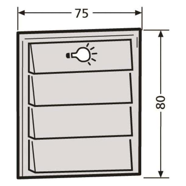Renz Tastenmodul 97-9-85276 1 Licht-/3 Taster weiss (alt:97-9-85108) (97-9-85276.9016)