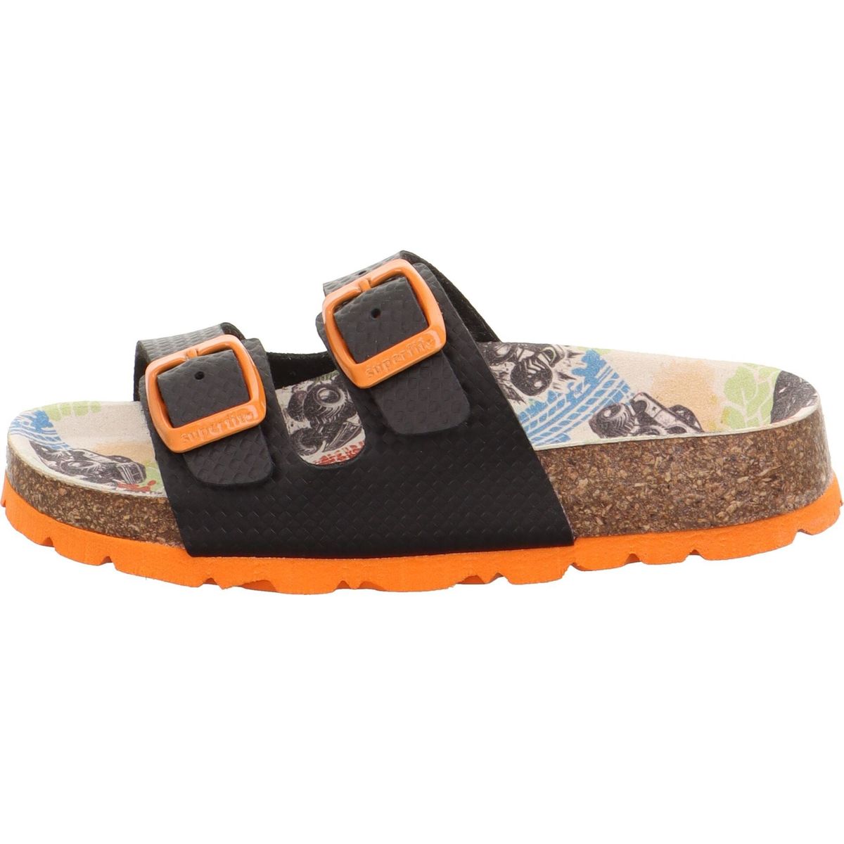 Superfit Fussbettpantoffel schwarz/orange (0080) 31 1-800111-0080-31