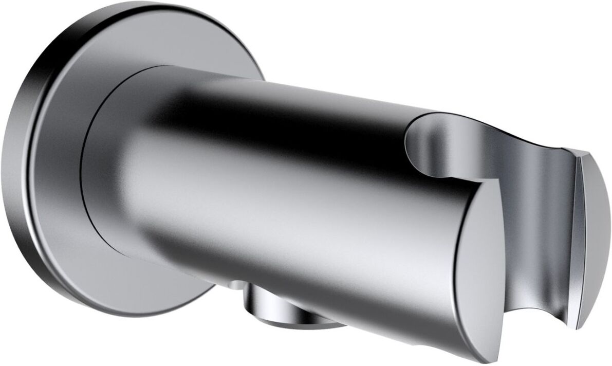 LAUFEN Anschlussbogen twin für Handbrause, mit festem Halter, PVD Rosette, Vollmetall HF504778423000