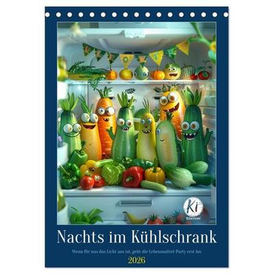 Nachts im Kühlschrank (Tischkalender 2026 DIN A5 hoch), CALVENDO Monatskalender