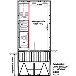 GSAB Elektrotechnik Zähleranschlußsäule 11.88.1P11