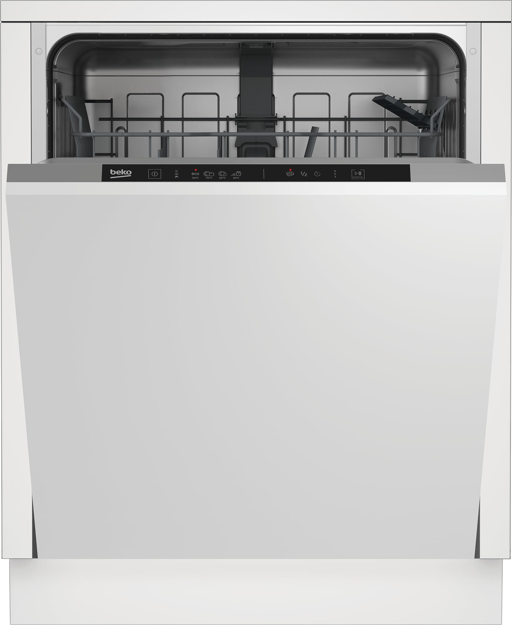 Beko DIN34320, Voll integriert, Standardgröße (60 cm), Schwarz, Touchsteuerung, LED, kalt