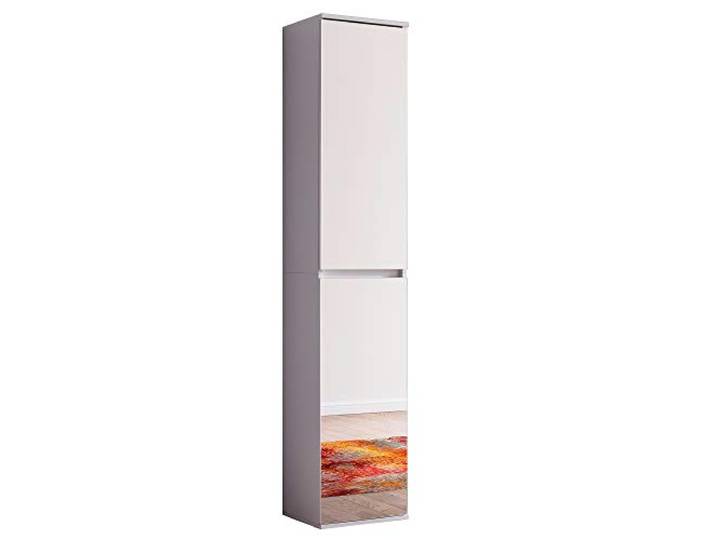 trendteam smart living - Armoire - Armoire - Miroir - Taille d'assemblage (LxHxP) 37 x 191 x 34 cm - Couleur Blanche - 171815101