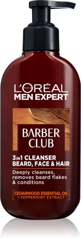 L’Oréal Paris Men Expert Barber Club gel nettoyant pour barbe, visage et cheveux 200 ml