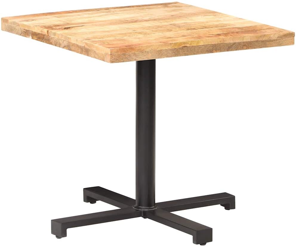 vidaXL Table de bistro Carrée 80x80x75 cm Bois de manguier brut