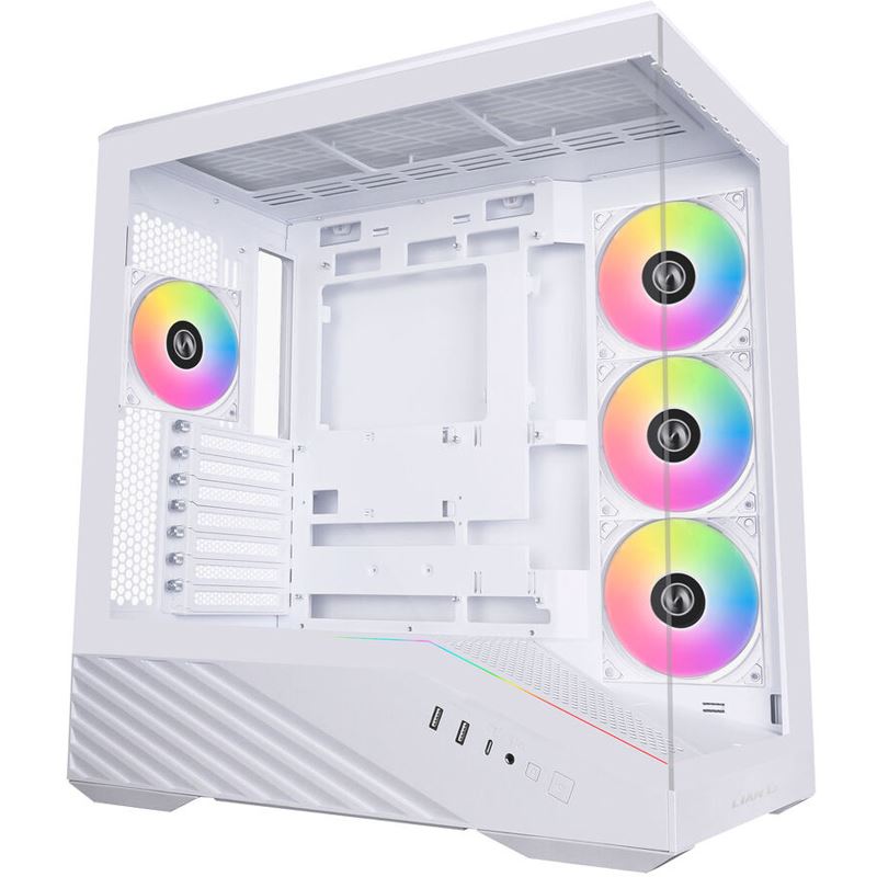 Lian Li Vector V100 PC-Gehäuse, Midi-Tower, ATX, RGB, Tempered Glass - weiß