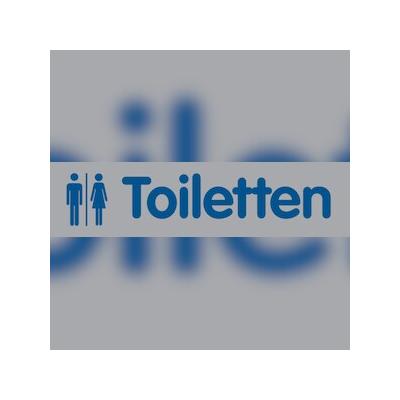 WC-Schild, "Toiletten", Damen / Herren, 40 x 160 mm - 160x40x1 mm Kunststoff
