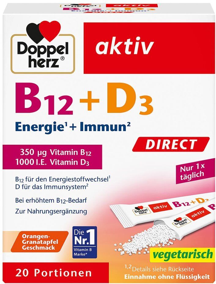 Doppelherz aktiv B12 + D3 DIRECT 20stk