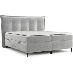 BOXBETT Las Palmas 140/200 cm Hellgrau im Lotta Stoff