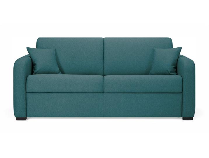 DIJON - Canapé convertible 3 places - Tissu tissé, Turquoise