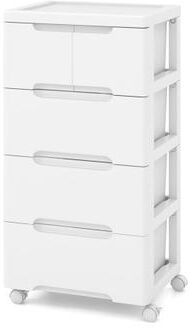 Costway Rolling Storage Cabinet with Universal Wheels and 5/6/7 Drawers-5 Drawers