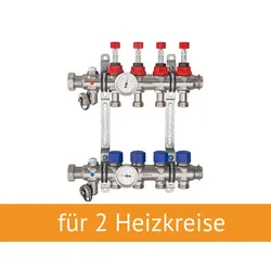 Schlüter Systems BEKOTEC-THERM-HVT/DE Heizkreisverteiler Edelstahl für 2 Heizkreise Edelstahl