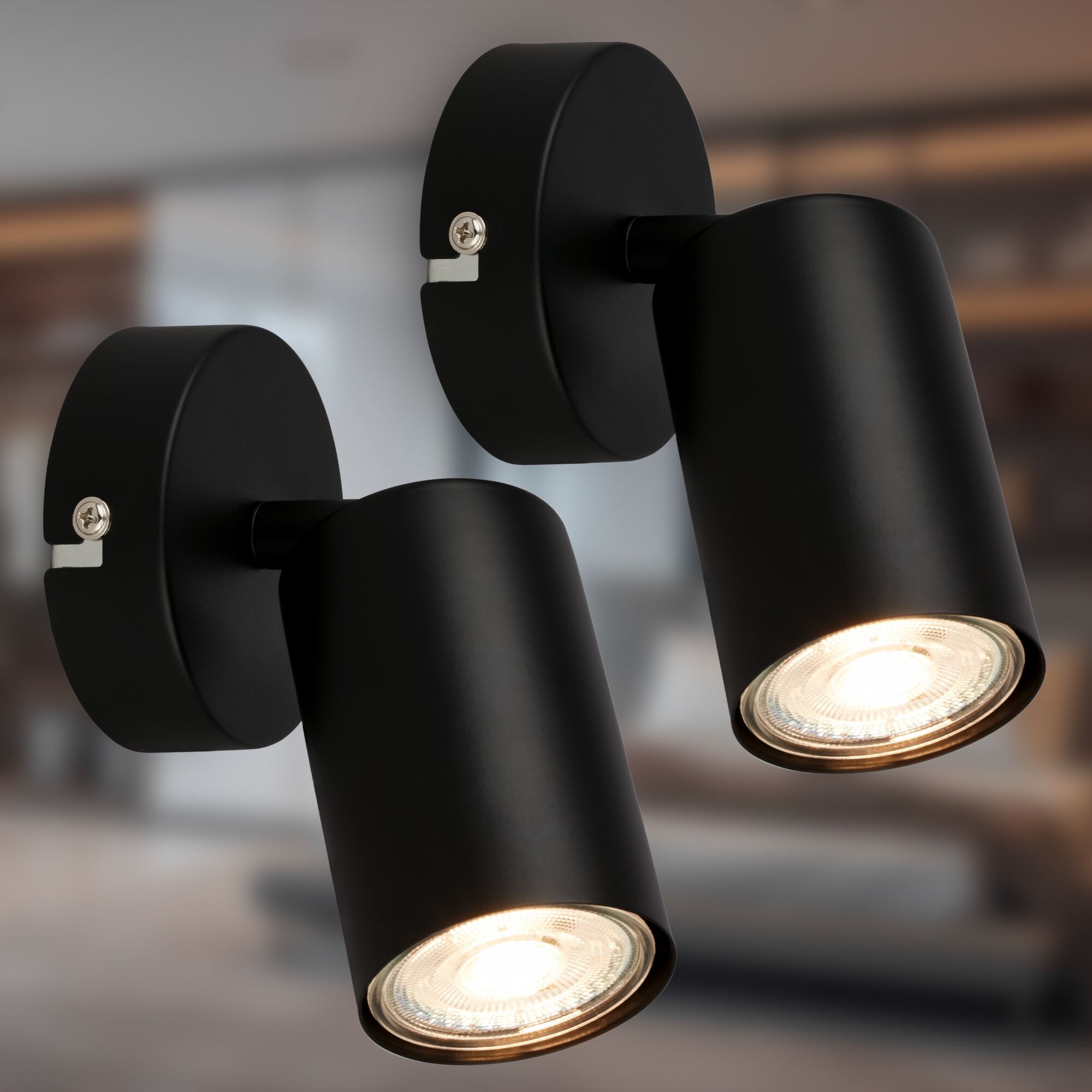 BRILONER LEUCHTEN LED Wandstrahler "TIB 2386025", schwarz, Leuchten, LED Wandstrahler