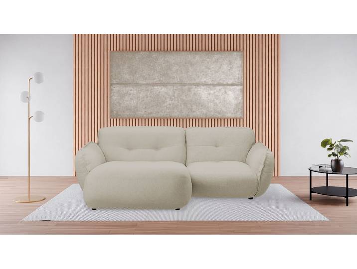 Ecksofa BETYPE Be Fluffy , beige (cream), B:269cm H:87cm T:184cm, 100% Polyester, Sofas, Ecksofa, Softes Sitzgefühl, moderne Kedernaht, hochwertiger Bezug
