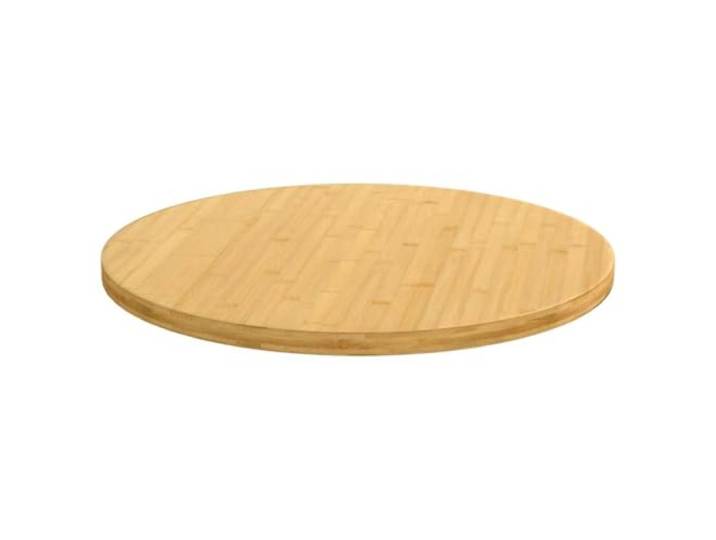KLGBNCVE Bambus Tischplatte Rund 70x2,5 cm Massiv Lackierte Oberfläche, Feucht Abwischbar, Vielseitig für Esszimmer, Küche, Balkon