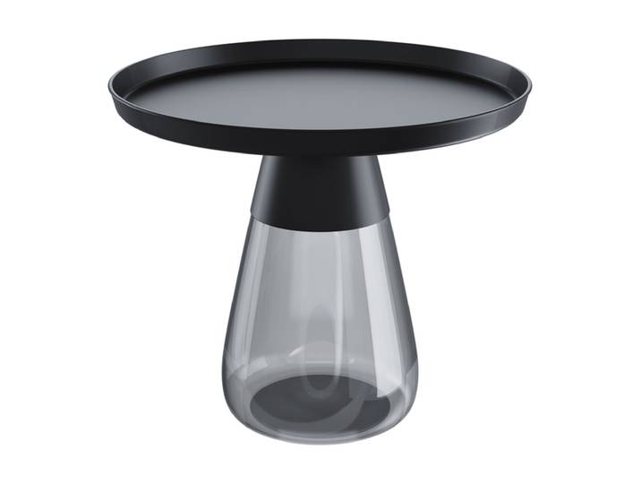 DROP Couchtisch 71x43 cm Rauchgrau/Schwarz