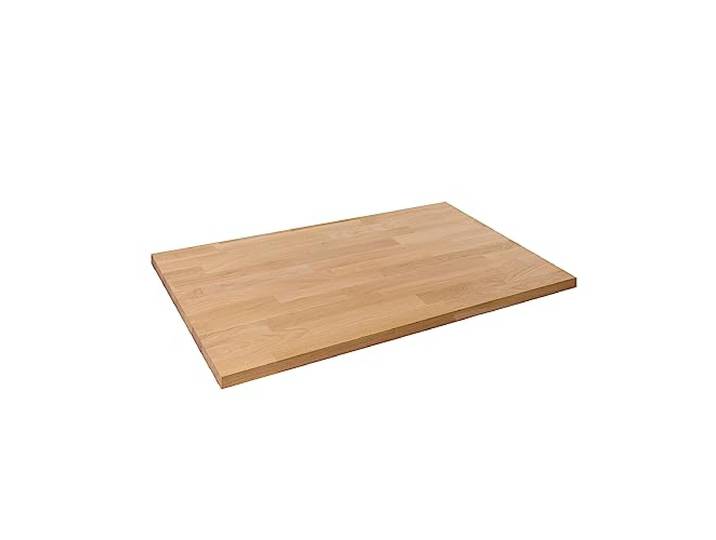 domli Schreibtischplatte aus massivem Eichenholz, 1200 mm x 600 mm x 40 mm, rechteckige Tischplatte aus hochwertigem europäischem Holz, Holzarbeitsplatte, große Tischplatte für den Schreibtisch