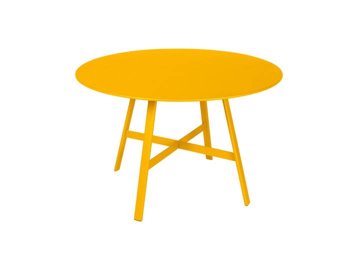 Fermob - Table ronde So'O - Jaune - Acier - Designer Studio Fermob