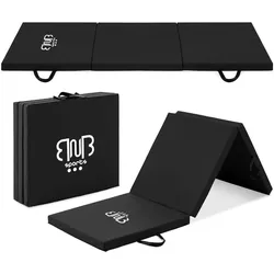 BnB Sports Premium Tri-Folding Thick Gymnastic Mat & Home Sports, Yogamatte & Sportmatte