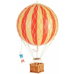 Authentic Models Montgolfiere 30cm - Lignes Fines - Ivoire Et Rouge (1x)