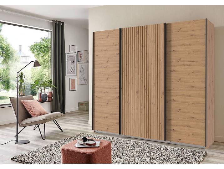 Schwebetürenschrank Andorra 250cm Braun/Eiche Artisan Dekor