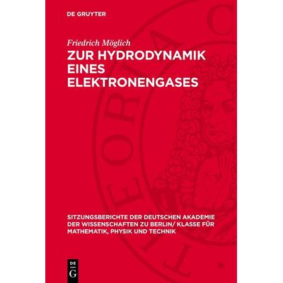 Zur Hydrodynamik eines Elektronengases, Gebundene Ausgabe von Friedrich Möglich, De Gruyter, 978-3-11-272718-8