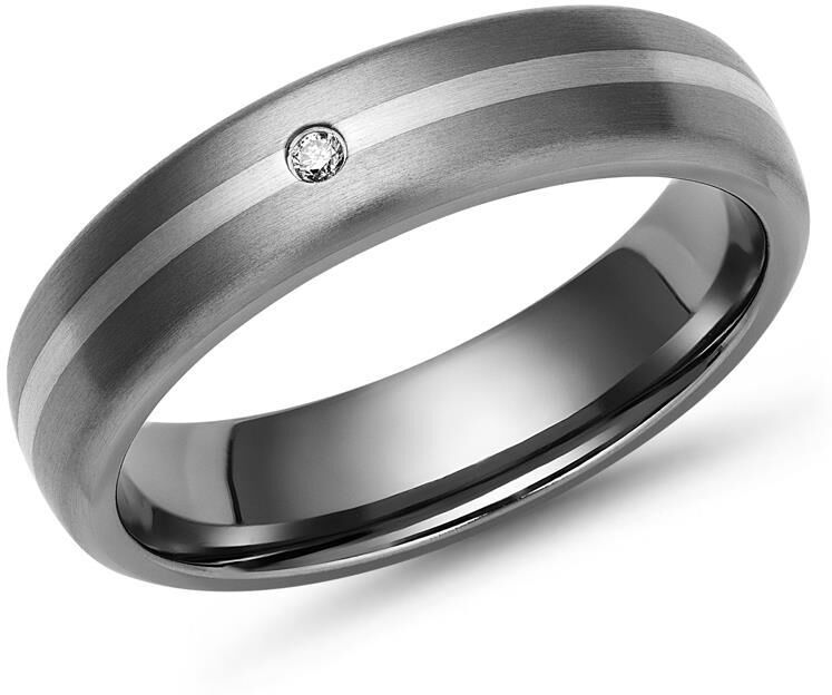 Unique Matter Titanring mit 925 Silbereinlage silber