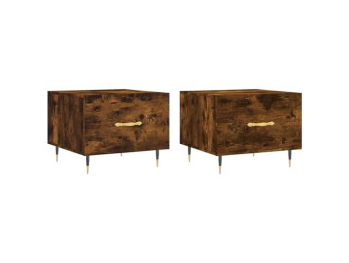 HKLGBVCR Couchtisch, 2-teilig, Raucheiche, 50 x 50 x 40 cm, Verbundholz