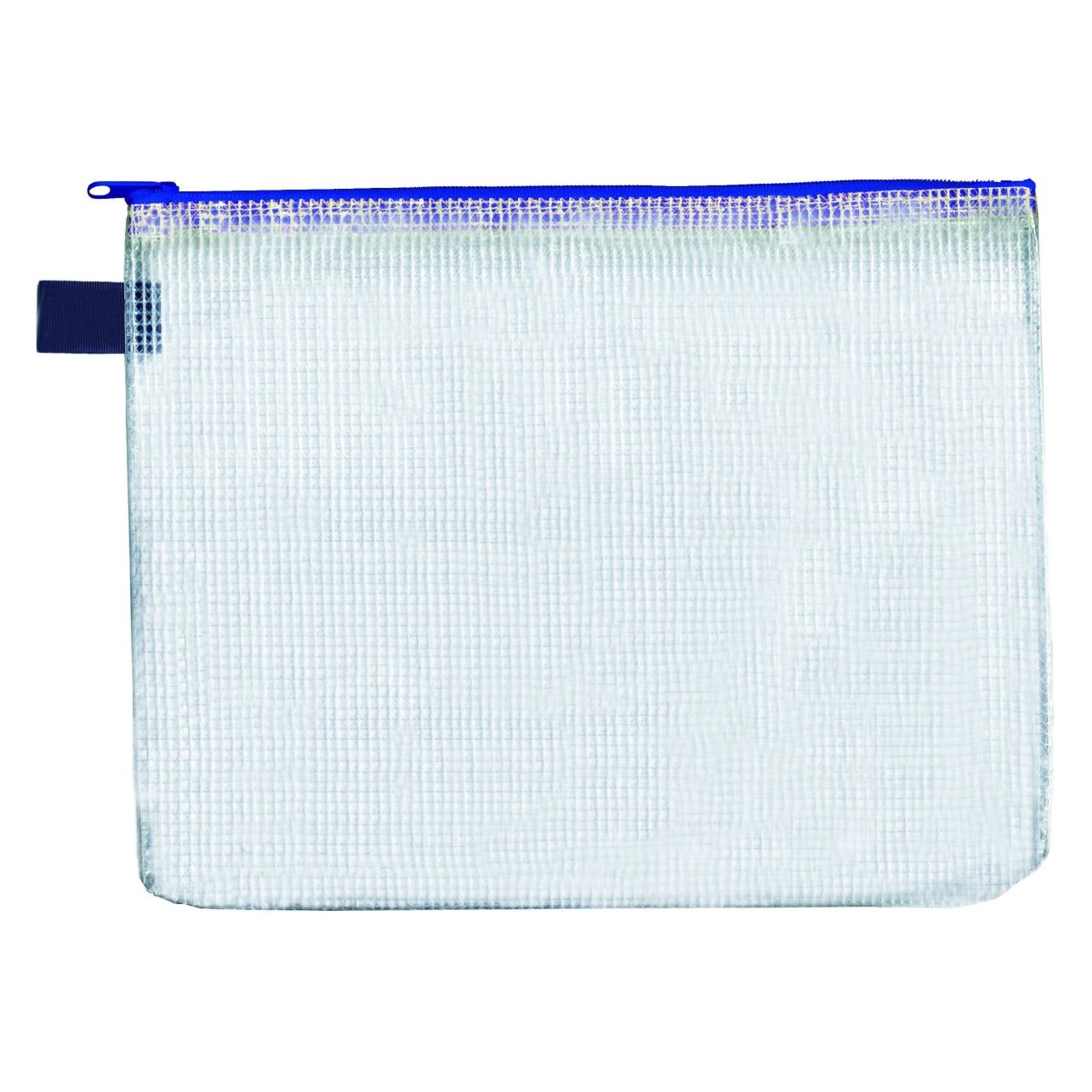 Foldersys Reissverschlussbeutel A4 transparent/blau 0,15 mm (A4, 1x) (40402-40)