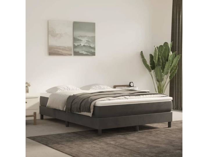 Sommier à ressorts de lit - TBEST - A ressorts - Gris foncé - 140x200 cm