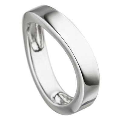 Silberring JOBO Gr. 58, silber (silber 925), Fingerringe, Damen, 58, Silber 925 (Sterlingsilber), Silberring, 925 Silber rhodiniert