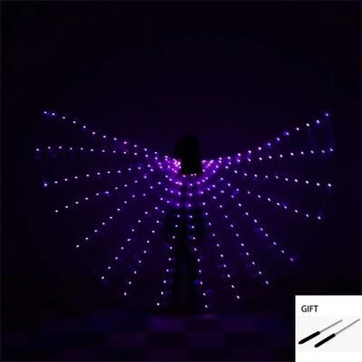 Uplifted Finds Belly Dance LED Isis Wings Fluorescent Butterfly Performance Costume purple