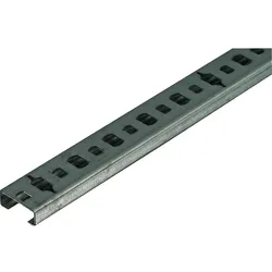 C-Profilschiene verzinkt,gelocht 2000x20x8mm, Stärke 0,75mm, Schlitzbreite 11mm