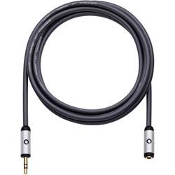 Klinke Audio Verlängerungskabel [1x Klinkenstecker 3.5 mm - 1x Klinkenbuchse 3.5 mm] 5.00 m Schwarz vergoldete Steckkontakte Oehlbach i-Connect J-35 EX 60036