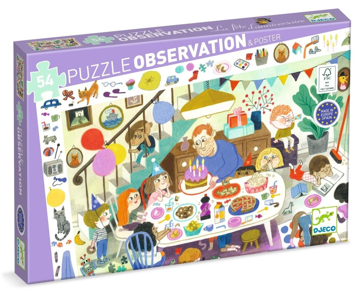 Djeco Puzzel Observatie Feest