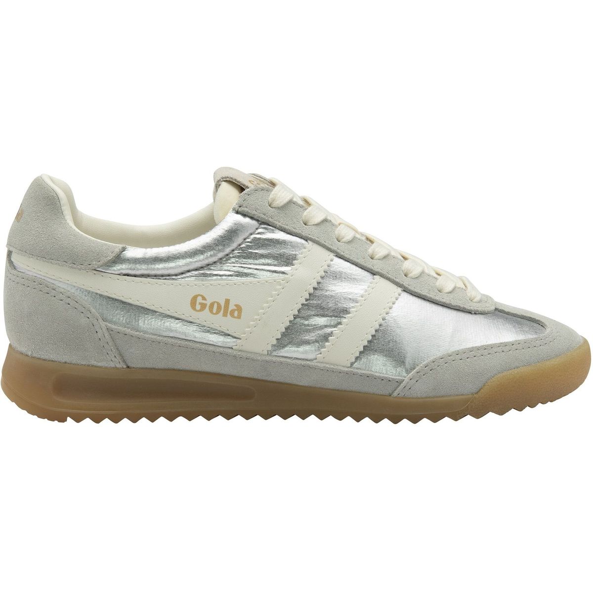 Gola Firefly Metallic Sneaker Women silver/off white (JW) 38 CLB858-JW-38-silveroffwhite