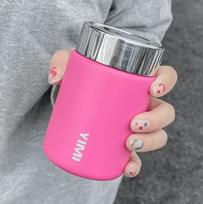Uplift Curations Mini 316 Stainless Steel Thermos Mug Portable Pocket Vacuum Flask For Coffee & Tea red